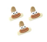 Set of 3 Small Bag Clips with Silicone Handle Multipurpose Clip for Sealing Chip and Snacks Packs Food Storage Tool Acrylic Snacks Storage Clamps