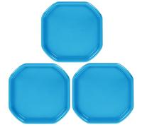 (Set of 3) Small Plastic Mixing Tray Water Play Builder Equipment Sand Pool Pit Tray Water Game Garden Beach Tuff Toddlers Messy Activities For Cement Mortar & Sand Plastering 70x70 CM (Sky Blue)