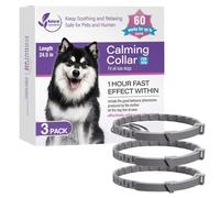 Set of 3 Soothing Dog Collars - Pheromone Collar for Small, Medium and Large Dogs | Lasting Stress Reduction for 60 Days Separation Trips