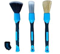 Set of 3 Specialist Detailing Brushes - Perfect for Cleaning Car Vents, Dashboard, Trim, Seats, and Wheels - Soft, Durable Bristles for Scratch-Free Detailing - Ideal for Interior and Exterior Use.