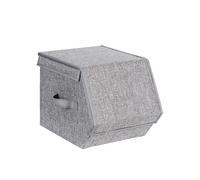 Set of 3 Stackable Storage Boxes with Lid