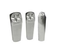 Set of 3 Star Shaped Metal Punches Stamps Practical Stamping Tool Carbon Steel Tools for Jewelry and Leather Crafting Wood Marking