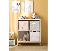 Set of 3 Storage Boxes, Countryside printed white