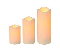 Set of 3 Submersible, Waterproof, Underwater Tea Lights, Colour-changing, Flameless, LED Safety Candles, for decoration, Colourful and Waterproof, Plastic, 3-piece