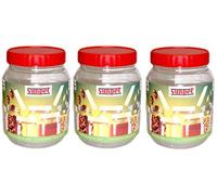 Set of 3 Sunpet Red Top Reusable 3000ml 3Lt Plastic Food Storage Canister Box