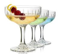 Set of 3 Super Margarita Daiquiri Manhattan Martini Glasses, Drinking Set Cocktail, Classic Martini Glasses 229ml Ideal for Home Bar Parties and Entertaining