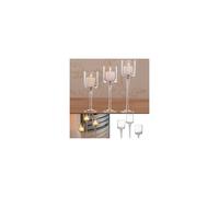 Set of 3 Tall Glass Large Candle Holders Centrepiece Wedding Candles