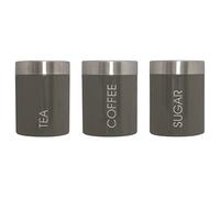 Orsina Grey Enamel Liberty Canisters - Set Of 3