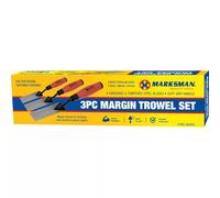 Set of 3 Tradesman Margin Trowel Set - Brick Jointer Hand Tools Bricklaying Plastering Builders Multi Purpose Tool Household DIY Wrokshop, Durable New