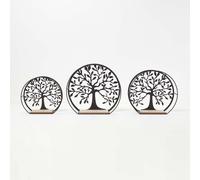 Set of 3 Tree of Life Round Floating Shelves