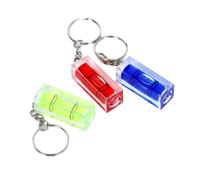 Set of 3 Units. Mini Spirit Level Keyring, 4cm x 1.5cm x 1.5cm, 3 Colours, Precision Bubble Level Tool