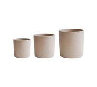 Valetta Caramel Terrazzo Planter Set of 3 Premium Glaze Ivyline Brown One Size