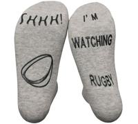 SET OF 3 VINSANI I'M WATCHING RUGBY SOCKS (BLACK WHITE & GREY)