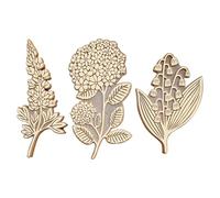 Set of 3 Vintage Wooden Seals, Clear Pattern Marks, Art Stamp Design | Perfect for Card Making, Scrapbooking Projects, Handbook Decoration and