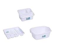 Set of 3 Wham plastic kitchen set, from wham's Casa range. Made in the United Kingdom (White)