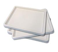 Set of 3 White Inking Tray Craft Paint Palette by Major Brushes 25cm × 20cm Sturdy Plastic Mixing Tray for Rollers