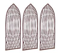 Set of 3 Willow Lattice Trellis With Gothic Top (120cm x 45cm)
