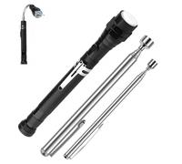 Set of 3 with Telescopic LED Torch with Magnetic, Telescopic Magnetic Pickup Tool Strong Pull 5LB 2LB, Tool for Men Dad Husband Father Mechanics, Automotive, DIY (3 PCS)