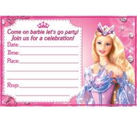 Set of 30 Barbi-Themed Happy Birthday Invitation Cards & Envelopes - Lightweight (230g), Postcard Style Invites for the Perfect Party Pack