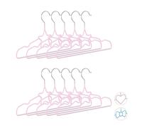 Set of 30 Children’s Coat Hangers Wire Hangers PVC Coating Shirt Star Pink