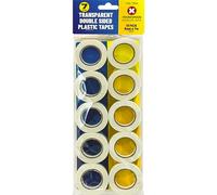 Set Of 30 Double Sided Plastic Tapes - Adhesive, 9Mm X 7M | Multi Purpose Diy Craft Strong Stick Mounting Tape, Hand Tool, Home Office Indoor & Outdoor