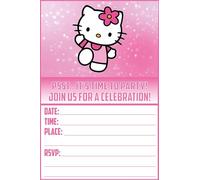 Set of 30 Hello Kitty-Themed Happy Birthday Invitation Cards & Envelopes - Lightweight (230g), Postcard Style Invites for the Perfect Party Pack