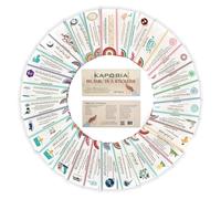 Set of 30 Islamic Quran Quotes with Arabic Letters Wall Decor Stickers - 7.8x3.5 in - Ramadan Eid Gifts for Muslim Men and Women - Duas for Kids Education