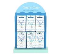 Set Of 36 Nautical Bracelets With Sea Life Charms & Display