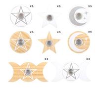 Set Of 36 White & Natural Spell Candle Holders For Magic Rituals