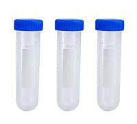 Set of 3pcs 50ml Centrifuge Tubes with Graduated Scales Anti-Leaking Screw Round Bottom for Ideal for Student Teache