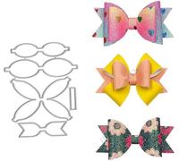 Set of 3pcs Bow Tie Metal Cutting Dies 3D Bow Die Cuts Christmas Bowtie Hair Bow Cutting Stencils for DIY Scrapbooking Embossing Paper Leather Card Making Accessories, Scrapbooking Die-Cuts