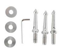 Set Of 3pcs Ground Spikes Mount Adapters Stainless Steel Tripod Foot Spikes 3/8inch Thread With Wrench