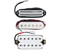 Set Of 3pcs White Dual Rail & Single Coil & Humbucker Pickup Ceramic Neck/Middle/Bridge Pickup For Electric Guitar Electric guitar pickup