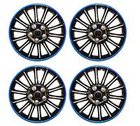 Set of 4 14" Black/Blue Wheel Trims/Hub Caps fits Suzuki Alto Wind Celerio