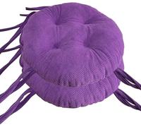 Set Of 4/2/1 Round Bar Stool Cushions/Pads With Ties 11/13/15/17/19in Round Chair Seat Cushions/Pads Indoor Outdoor For Dining Chairs Circle Stool Chair Patio Kitchen(H3,2PCS 40x40X6cm)