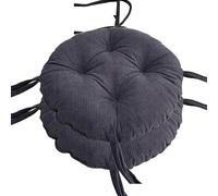 Set Of 4/2/1 Round Bar Stool Cushions/Pads With Ties 11/13/15/17/19in Round Chair Seat Cushions/Pads Indoor Outdoor For Dining Chairs Circle Stool Chair Patio Kitchen(H2,2PCS 33x33X6cm)