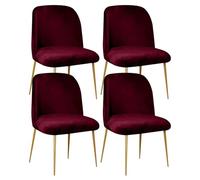 Set of 4/2/6 Modern Velvet Dining Chair Covers Stylish Curved Back Protector for Kitchen & Dining Room Slipcovers for Bar Stools Without Arms Easy to Clean