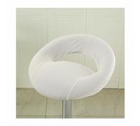 Set of 4/2 Stretch Bar Stool Covers with Hollow Backrest - PU Leather Swivel Chair Seat Covers for Kitchen Breakfast Counter High Stools - 6PCS Bar Chair Protectors