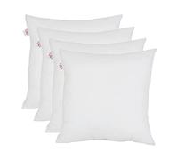 Set of 4-38cm x 38cm Odd Size Hollowfibre Cushion Pads New White Inners Stuffer Square Pillow Insert Sofa Throw Hypoallergenic (Pack of 4 | 15" x 15")