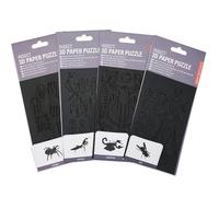 (Set of 4) 3D Insect Puzzle, 3D Jigsaw Puzzles Construction Woodcraft 3D Model Puzzle Kits - Art and Crafts Kits Bee, Mantis, Spider, Scorpio