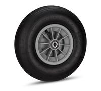 Set of 4 4.00-6 Wheelbarrow Spare Tyres Pneumatic Wheel Replacement Black/Grey