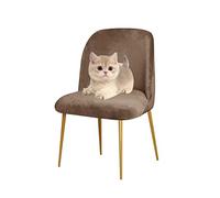 Set of 4/6/2 Black Stretch Dining Chair Covers Modern Armless Seat Protector Washable Backrest Slipcovers for Dining Room & Office Fur (Color: K)