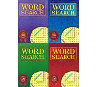 Set of 4 A5 Word Search Puzzles Pads Adults Brain Teaser Challenges