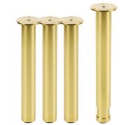 Set of 4 Adjustable Gold Metal Sofa Legs 25cm Height for Sofa Cabinet Dresser Wardrobe - Perfect for Home Decor and Furniture Upgrade