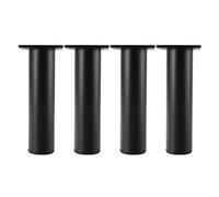 Set of 4 Adjustable Metal Sofa Legs, DIY Replacement Feet for Furniture, Aluminum Alloy Cabinet Desk Couch Chair Ottomans, 15cm/5.91in, Black Finish