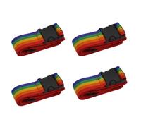 Set of 4 Adjustable Travel Packing Straps - Secure Luggage with Bright Colors for Easy Identification - Fits All Luggage