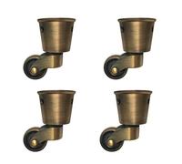Set of 4 Antique Swivel Caster Wheels, 360° Rotating, Silent & Wear-Resistant, Oil Rubbed Bronze Finish, 25mm Diameter, Perfect for Retro Furniture, Sofas, Chairs & Coffee Tables.