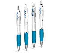 Set of 4 Aqua Ballpoint Pen - DUBAI City United Arab Emirates Travel Destination Keepsake Memory Modern Style #215768
