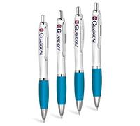 Set of 4 Aqua Ballpoint Pen - GLASGOW City Scotland Travel Destination Keepsake Memory Modern Style #216188