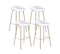 Set of 4 Bar Chairs VENLO White